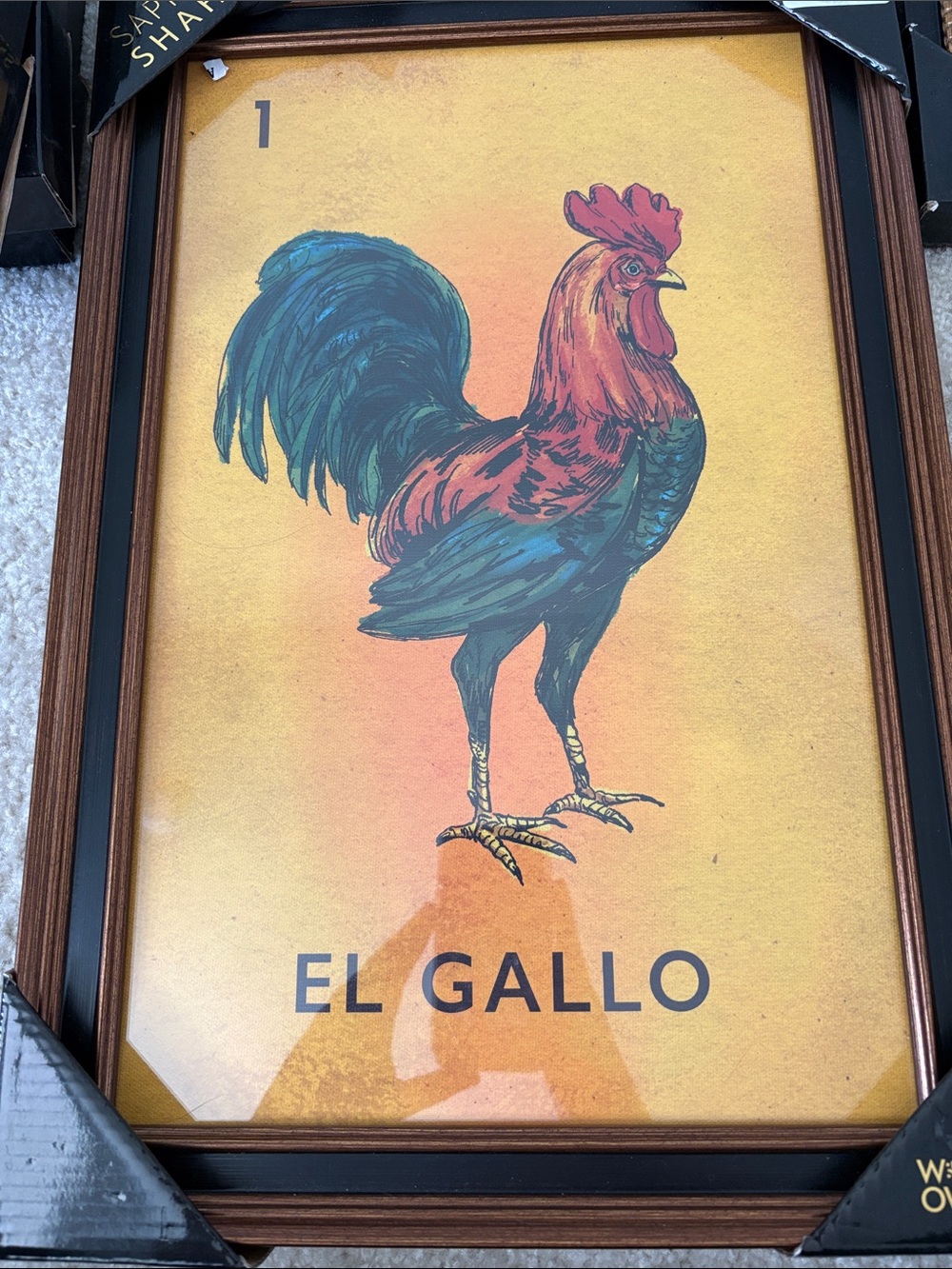 Sapna shah El Gallo Rooster Wall Art Print brand new